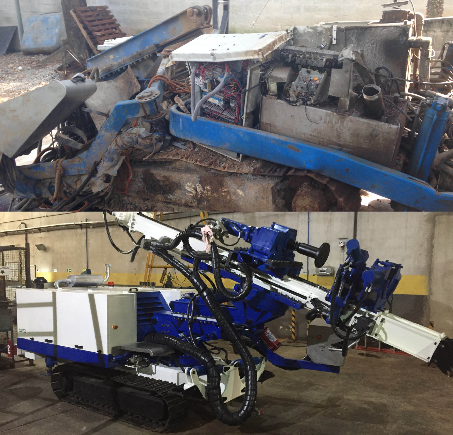 Montana service operations at the Biosonda workshop — specialized maintenance